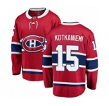 Youth Montreal Canadiens #15 Jesperi Kotkaniemi Authentic Red Home Fanatics Branded Breakaway NHL Jersey