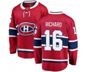 Youth Montreal Canadiens #16 Henri Richard Authentic Red Home Fanatics Branded Breakaway NHL Jersey