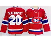 Youth Montreal Canadiens #20 Juraj Slafkovsky Red 2024-25 Stitched Jersey