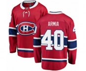 Youth Montreal Canadiens #40 Joel Armia Authentic Red Home Fanatics Branded Breakaway NHL Jersey