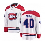 Youth Montreal Canadiens #40 Joel Armia Authentic White Away Fanatics Branded Breakaway NHL Jersey
