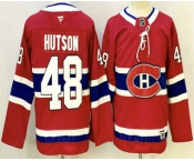 Youth Montreal Canadiens #48 Lane Hutson Red Authentic Jersey