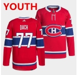 Youth Montreal Canadiens #77 Kirby Dach Red Stitched Jersey