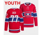 Youth Montreal Canadiens #77 Kirby Dach Red Stitched Jersey