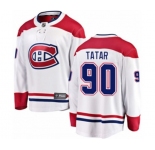 Youth Montreal Canadiens #90 Tomas Tatar Authentic White Away Fanatics Branded Breakaway NHL Jersey