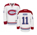 Youth Reebok Montreal Canadiens #11 Saku Koivu Authentic White Away NHL Jersey