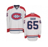 Youth Reebok Montreal Canadiens #65 Andrew Shaw Premier White Away NHL Jersey