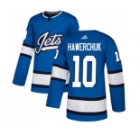 Adidas Winnipeg Jets #10 Dale Hawerchuk Authentic Blue Alternate NHL Jersey