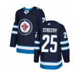 Adidas Winnipeg Jets #25 Paul Stastny Authentic Navy Blue Home NHL Jersey