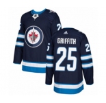 Adidas Winnipeg Jets #25 Seth Griffith Authentic Navy Blue Home NHL Jersey