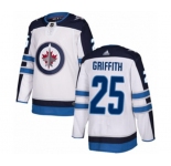 Adidas Winnipeg Jets #25 Seth Griffith Authentic White Away NHL Jersey