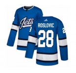 Adidas Winnipeg Jets #28 Jack Roslovic Premier Blue Alternate NHL Jersey