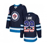 Adidas Winnipeg Jets #29 Patrik Laine Authentic Navy Blue USA Flag Fashion NHL Jersey