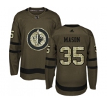 Adidas Winnipeg Jets #35 Steve Mason Authentic Green Salute to Service NHL Jersey