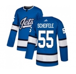 Adidas Winnipeg Jets #55 Mark Scheifele Premier Blue Alternate NHL Jersey