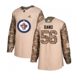 Adidas Winnipeg Jets #56 Marko Dano Authentic Camo Veterans Day Practice NHL Jersey