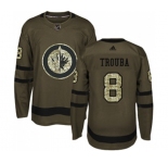 Adidas Winnipeg Jets #8 Jacob Trouba Authentic Green Salute to Service NHL Jersey