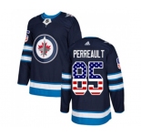 Adidas Winnipeg Jets #85 Mathieu Perreault Authentic Navy Blue USA Flag Fashion NHL Jersey