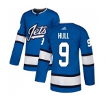Adidas Winnipeg Jets #9 Bobby Hull Premier Blue Alternate NHL Jersey