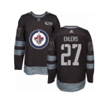 Men's Adidas Winnipeg Jets #27 Nikolaj Ehlers Authentic Black 1917-2017 100th Anniversary NHL Jersey