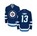 Men's Reebok Winnipeg Jets #13 Brandon Tanev Authentic Navy Blue Home NHL Jersey