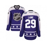 Men's Reebok Winnipeg Jets #29 Patrik Laine Authentic Purple Central Division 2017 All-Star NHL Jersey