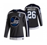 Men's Winnipeg Jets #26 Blake Wheeler Black 2020-21 Reverse Retro Alternate Hockey Jersey