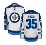 Reebok Winnipeg Jets #35 Steve Mason Authentic White Away NHL Jersey