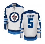 Reebok Winnipeg Jets #5 Dmitry Kulikov Authentic White Away NHL Jersey