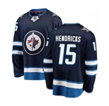 Winnipeg Jets #15 Matt Hendricks Fanatics Branded Navy Blue Home Breakaway NHL Jersey