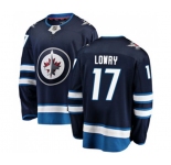 Winnipeg Jets #17 Adam Lowry Fanatics Branded Navy Blue Home Breakaway NHL Jersey