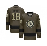Winnipeg Jets #18 Bryan Little Green Salute to Service Stitched NHL Jersey