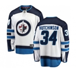 Winnipeg Jets #34 Michael Hutchinson Fanatics Branded White Away Breakaway NHL Jersey