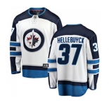 Winnipeg Jets #37 Connor Hellebuyck Fanatics Branded White Away Breakaway NHL Jersey