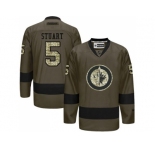 Winnipeg Jets #5 Mark Stuart Green Salute to Service Stitched NHL Jersey