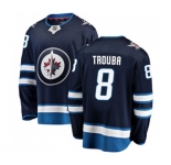Winnipeg Jets #8 Jacob Trouba Fanatics Branded Navy Blue Home Breakaway NHL Jersey