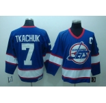 nhl jets #7 tkachuk blue ccm