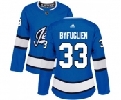 Women Adidas Winnipeg Jets #33 Dustin Byfuglien Premier Blue Alternate NHL Jersey