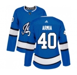 Women Adidas Winnipeg Jets #40 Joel Armia Authentic Blue Alternate NHL Jersey