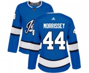 Women Adidas Winnipeg Jets #44 Josh Morrissey Premier Blue Alternate NHL Jersey