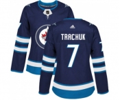 Women Adidas Winnipeg Jets #7 Keith Tkachuk Authentic Navy Blue Home NHL Jersey