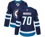 Women Adidas Winnipeg Jets #70 Joe Morrow Authentic Navy Blue Home NHL Jersey