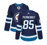Women Adidas Winnipeg Jets #85 Mathieu Perreault Authentic Navy Blue Home NHL Jersey
