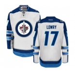 Women Reebok Winnipeg Jets #17 Adam Lowry Authentic White Away NHL Jersey