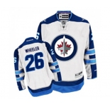 Women Reebok Winnipeg Jets #26 Blake Wheeler Authentic White Away NHL Jersey