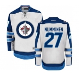 Women Reebok Winnipeg Jets #27 Teppo Numminen Authentic White Away NHL Jersey