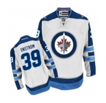 Women Reebok Winnipeg Jets #39 Tobias Enstrom Authentic White Away NHL Jersey