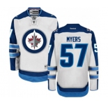 Women Reebok Winnipeg Jets #57 Tyler Myers Authentic White Away NHL Jersey