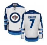 Women Reebok Winnipeg Jets #7 Ben Chiarot Authentic White Away NHL Jersey