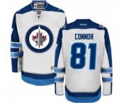 Women Reebok Winnipeg Jets #81 Kyle Connor Authentic White Away NHL Jersey